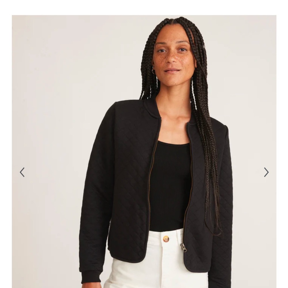 Marine Layer quilted black jacket size small excellent condition